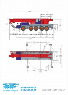 Габаритные размеры LIEBHERR LTM 1200-5.1