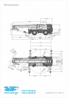 Truck crane dimensions