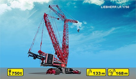  a crawler crane 750t LIEBHERR LR 1750