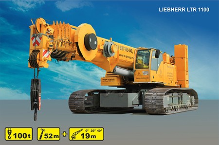 The crawler crane LIEBHERR LTR 1100